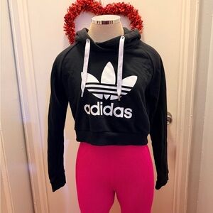 Adidas Kids Black Hoodie with Pink Leggings